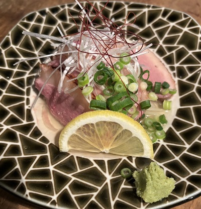 冷製合鴨ロース ネギキムチ添え