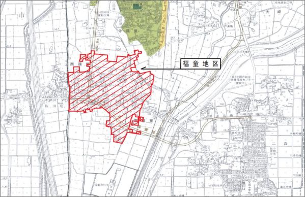 福童地区都市計画法第34条第11号区域指定図